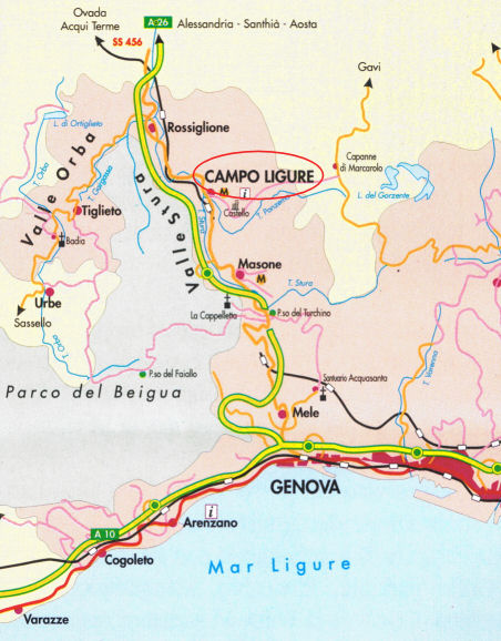 Mappa di Campo Ligure